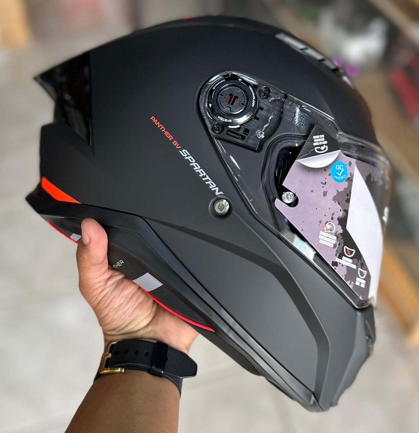 Casco Spartan Phanter Negro Mate