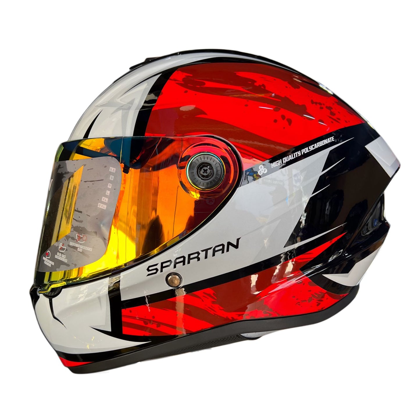 Casco Spartan Draken S Lynx Rojo Blanco