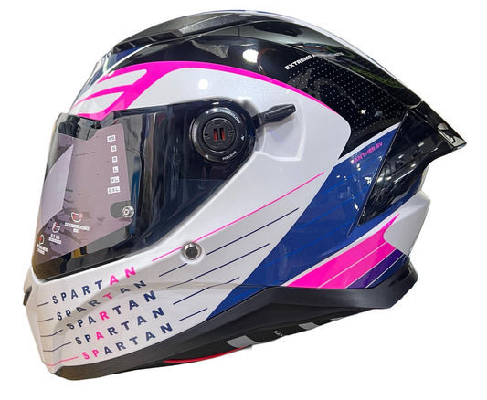 Casco Spartan Phanter Dimension Blanco Rosa