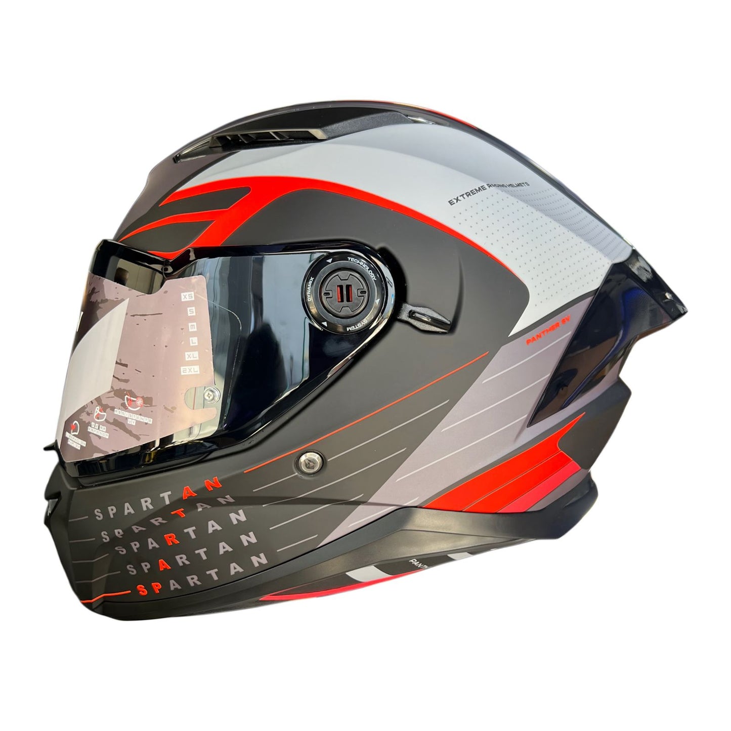 Casco Spartan Phanter Dimension Negro Rojo