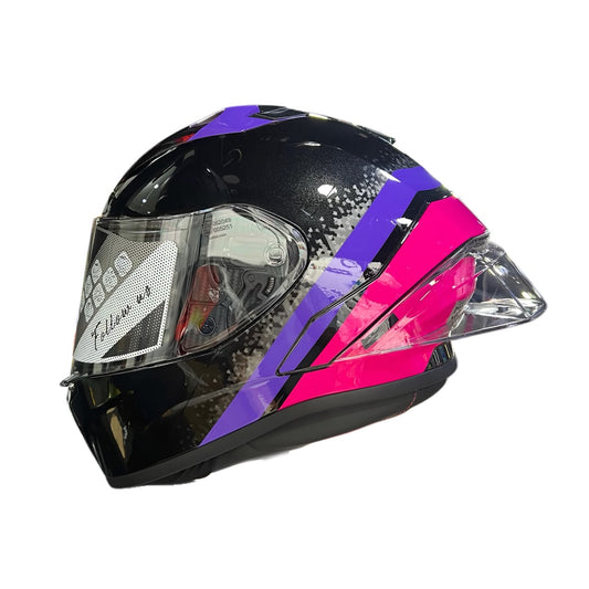 Casco Zeus 826 BK10 Negro Rosa