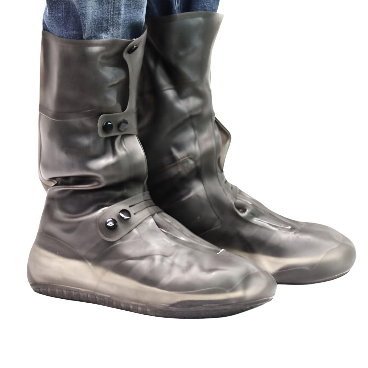 Zapatones de Silicona Caña Alta impermeables para Moto